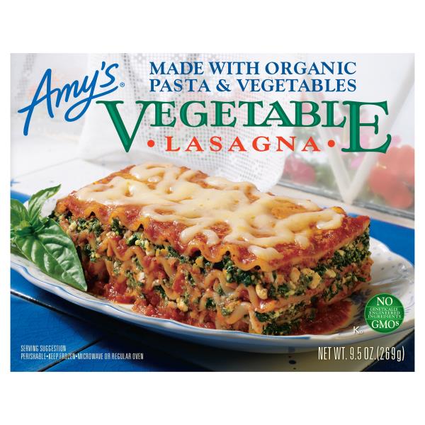 Amy's Frozen Vegetable Lasagna, with Organic Pasta & Vegetables
