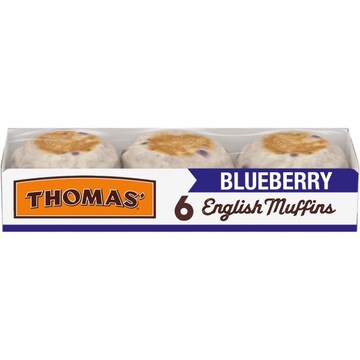 Thomas' Blueberry English Muffins, 6 count, 13 oz
