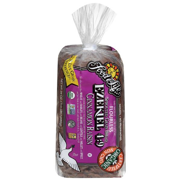 Food For Life Ezekiel 49 Bread, Organic, Sprouted Grain, Cinnamon