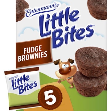 Entenmann's Little Bites Chocolate Fudge Mini Brownies, 5 packs, (4 ct each), 9.75 lbs  Case