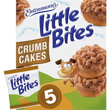 Entenmann's Little Bites Crumb Cake Cinnamon & Brown Sugar Mini Muffins, 5 packs, (4 ct each), 8.75 lbs  Case
