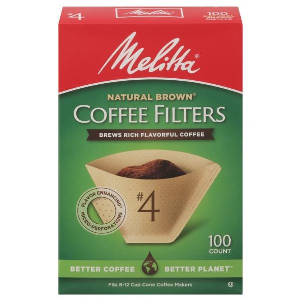 Melitta Coffee Filters, Natural Brown, No. 4 | Publix Super Markets