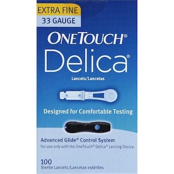 One Touch Delica Lancets, Sterile, Extra Fine, 33 Gauge