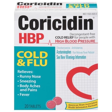 Coricidin HBP Cold & Flu, Tablets