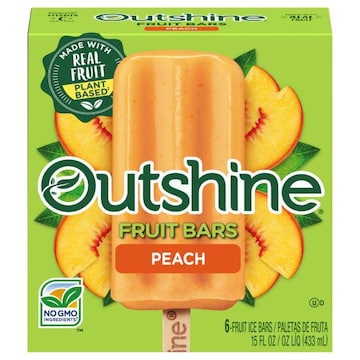 Outshine Fruit Ice Bars, Peach