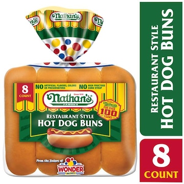 Nathan's Famous Hot Dog Buns, Restaurant Style