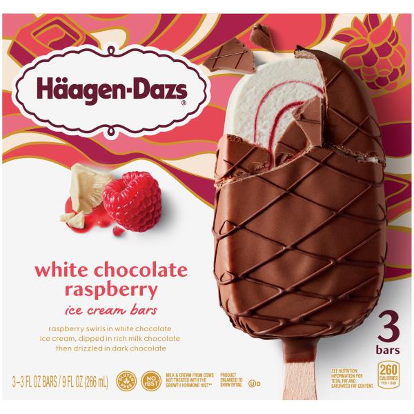 HaagenDazs White Chocolate Raspberry Ice Cream Bars Publix Super Markets