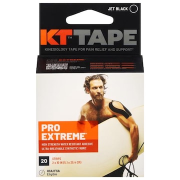 KT Tape Kinesiology Tape, Jet Black, Pro Extreme