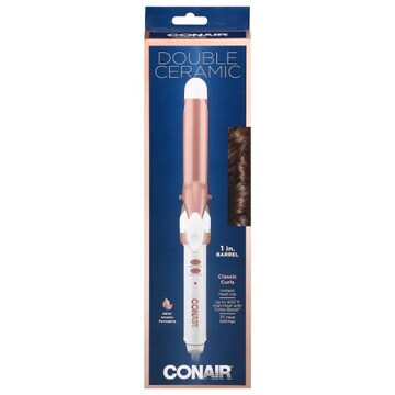 Conair Curling Iron, Double Ceramic, 1 inch