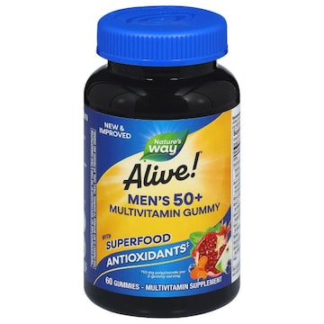 Nature's Way Alive! 10 mg Men's 50+ Multivitamin Gummy with Superfood Antioxidants