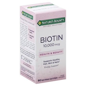 Nature's Bounty Biotin, 10,000 mcg, Rapid Release Liquid Softgels