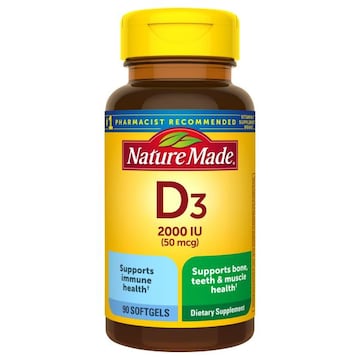 Nature Made Vitamin D3, 2000 IU (50 mcg), Softgels