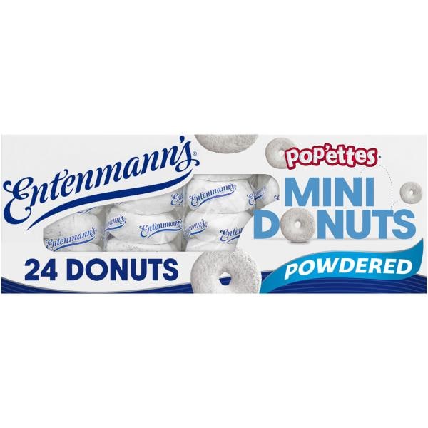 Entenmann's Powdered Sugar Mini Donuts, 6 packs, 12 oz Publix Super