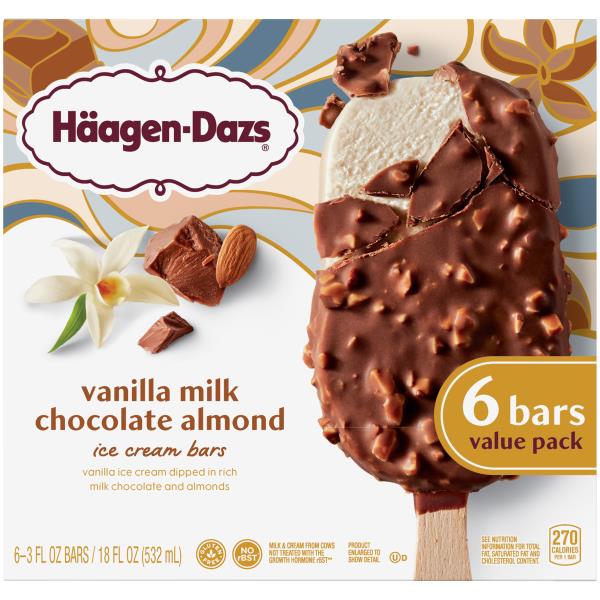 HaagenDazs Vanilla Milk Chocolate Almond Ice Cream Bars Publix Super Markets