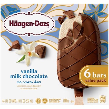 Haagen-Dazs Vanilla Milk Chocolate Ice Cream Snack Bars