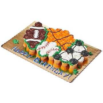 Sports Pull Apart Cupcakes 45 Count