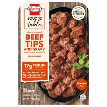 HORMEL Square Table Beef Tips and Gravy, Slow Simmered