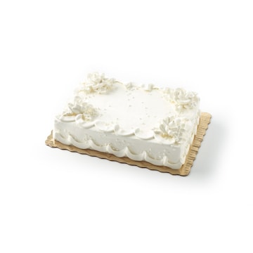1/4 Sheet Vanilla Whipped Topping Floral Cake