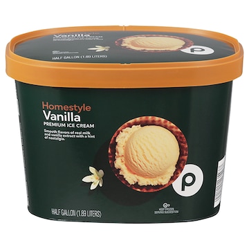 Publix Ice Cream, Vanilla, Homestyle, Premium