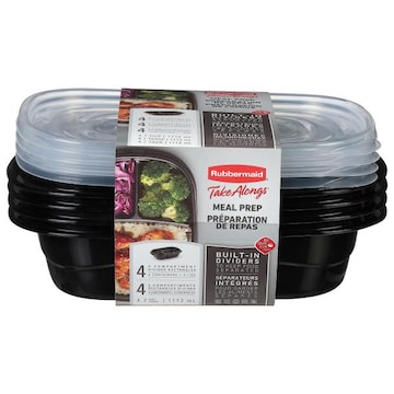 Rubbermaid Take Alongs Meal Prep, Black, 4.7 Cup