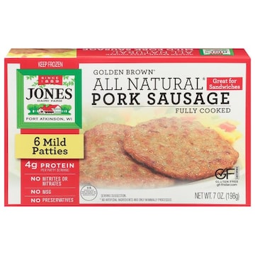Jones Dairy Farm Golden Brown Mild Pork Sausage Patties