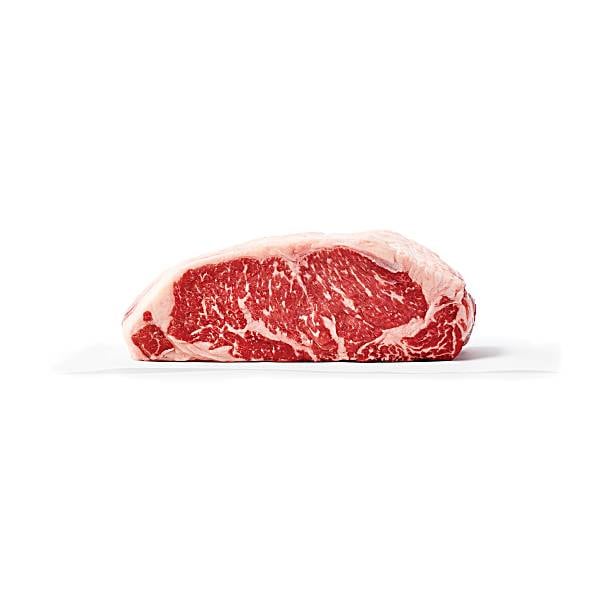 Greenwise usda prime beef angus strip steak boneless raised without