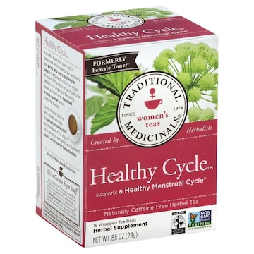 Traditional Medicinals Herbal Tea, Healthy Cycle, Naturally Caffeine Free, Wrapped Bags