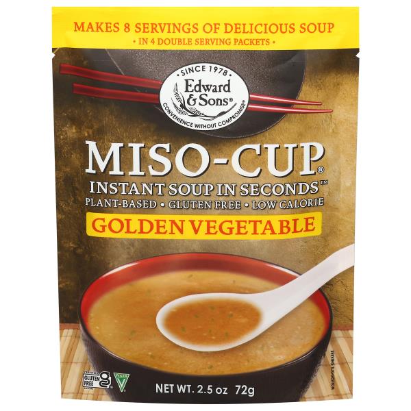 Edward & Sons MisoCup Soup, Vegetable, Delicious Golden Publix Super