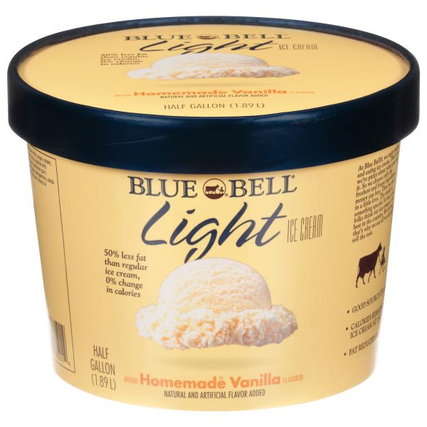 Blue Bell Ice Cream, Light, Homemade Vanilla | Publix Super Markets