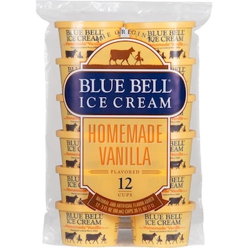 Blue Bell Homemade Vanilla Ice Cream Cups