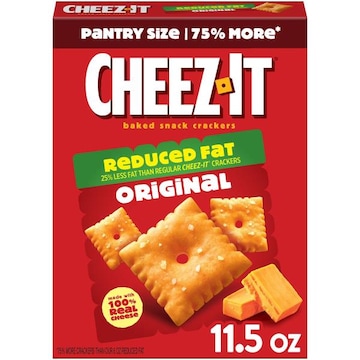 Cheez-It Baked Snack Cheese Crackers Reduced Fat Original, Made with 100% Real Cheese