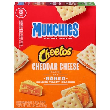 Munchies Cheetos Sandwich Crackers, Cheddar Cheese Flavored