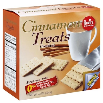 Rovira Crackers, Cinnamon Treats, 8 Paks