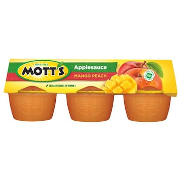 Mott's Applesauce, Mango Peach, 6 Pack