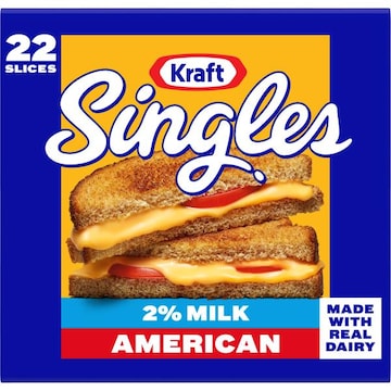 Kraft American Cheese Slices with 2% Milk