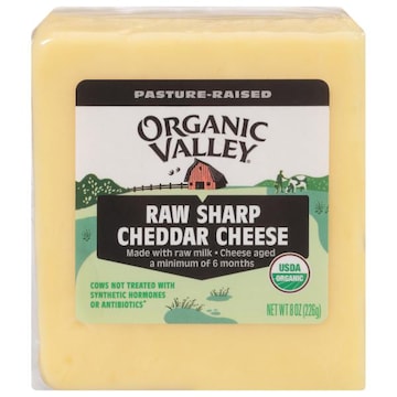 Organic Valley Cheese, Sharp Cheddar, Raw
