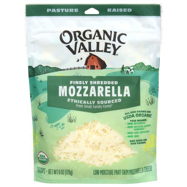 Organic Valley Mozzarella Finely Shredded Cheese | Publix Super