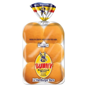 Bunny Hamburger Buns, Enriched