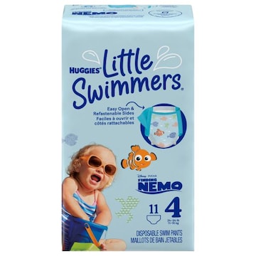 Huggies Little Swimmers Swim Pants, Disposable, Finding Nemo, 4 (24-34 lb)