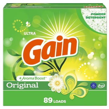 Gain Powder Laundry Detergent, Original Scent, 91 ounces, 89 loads