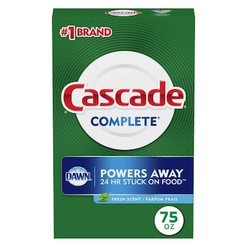 Cascade Powder Dishwasher Detergent, Fresh Scent, 75 ounces