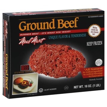 Meal Mart Ground Beef, All Natural, Deveined, Soaked & Salted