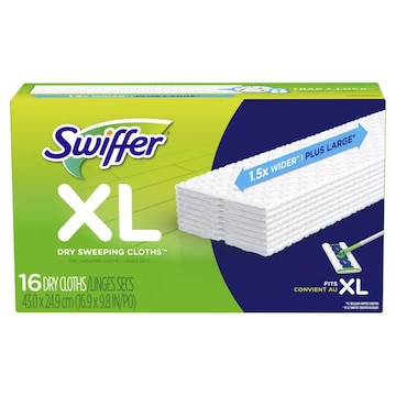 Swiffer Sweeper Sweep + Mop XL, Dry Pads Refill, Floor Cleaner, Unscented 16ct