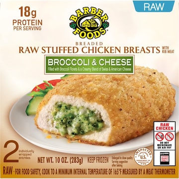 BARBER FOODS Stuffed Chicken Breasts Broccoli Cheese (Frozen)