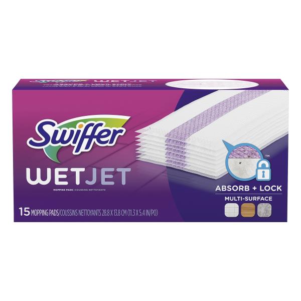 Swiffer WetJet Mopping Kit, 5 Mopping Pads (92811/32694)