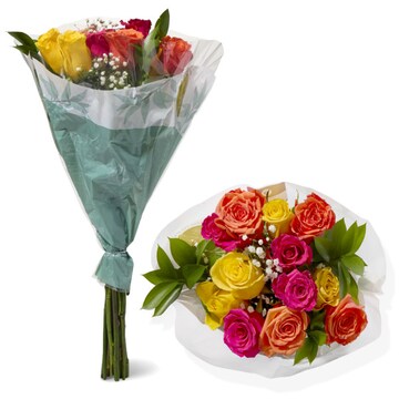 Rainbow Rose Bouquet