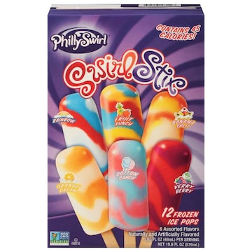 PhillySwirl SwirlStix Ice Pops, Assorted Flavors