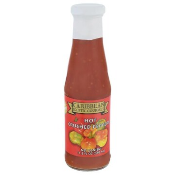 Caribbean Exotic Gourmet Sauce, Hot, Crushed Peppers