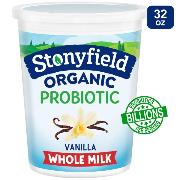 Stonyfield Organic Yogurt, Probiotic, Whole Milk, Vanilla Publix