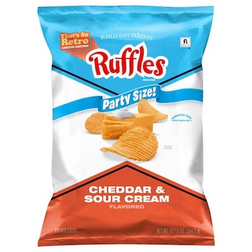 Ruffles Cheddar & Sour Cream Potato Chips, Party Size